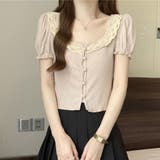 半袖 Tシャツ 刺繡クロップド丈 | shoppinggo | 詳細画像14 