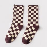 ベージュブラウン | 靴下 ソックス チェック柄 | shoppinggo
