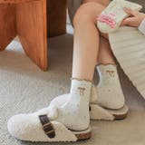 キャメル | 靴下 リボン ソックス | shoppinggo
