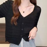 サマーカーディガン 透かし編み Vネックカーディガン | shoppinggo | 詳細画像15 