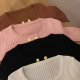 リブニット ショート丈 ラウンドネック | shoppinggo | 詳細画像4 