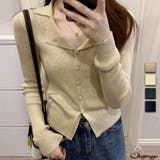 ニットトップス セーター Vネック | shoppinggo | 詳細画像1 