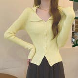 ベージュ | ニットトップス セーター Vネック | shoppinggo