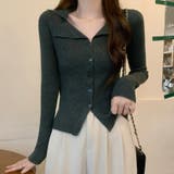 グレー | ニットトップス セーター Vネック | shoppinggo