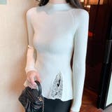 ニットセーター レース切り替え レディース | shoppinggo | 詳細画像15 