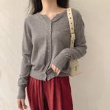 グレー | ニットカーディガン トップス レディース | shoppinggo