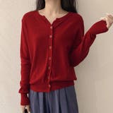 ワインレッド | ニットカーディガン トップス レディース | shoppinggo