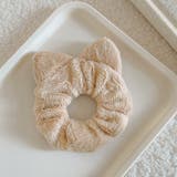カーキ | ヘアゴム シュシュ フワフワ | shoppinggo