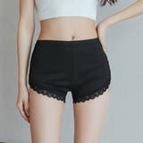 ブラック | ペチパンツ レース ペチコートパンツ | shoppinggo