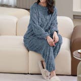 ブルー | 部屋着パジャマ ルームウェアレディース もこもこ | shoppinggo