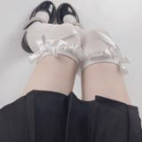 ニーハイソックス フリル＆リボン付き レディース | shoppinggo | 詳細画像5 