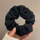 ブラック | シュシュ ヘアゴム ヘアアレンジ | shoppinggo