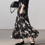 ブラック | ロングスカート 花柄 フレアスカート | shoppinggo