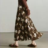 ブラウン | ロングスカート 花柄 フレアスカート | shoppinggo