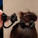 ブラック | シュシュ ヘアゴム キラキラ | shoppinggo