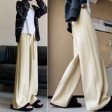 ニットパンツ リブニット ワイドパンツ | shoppinggo | 詳細画像8 