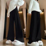 ニットパンツ リブニット ワイドパンツ | shoppinggo | 詳細画像14 