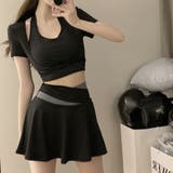 ブラック | フィットネス水着2点セット レディース セパレート | shoppinggo