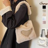 ファーバッグ ハート ミニトートバッグ | shoppinggo | 詳細画像1