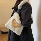 ファーバッグ ハート ミニトートバッグ | shoppinggo | 詳細画像14