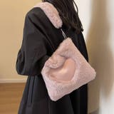 ピンク | ファーバッグ ハート ミニトートバッグ | shoppinggo