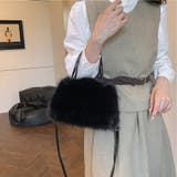 ブラック | ファーバッグ ふわふわ ミニショルダーバッグ | shoppinggo