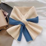 ブルー | マフラー 差し込み バイカラー | shoppinggo