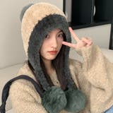 ベージュ | 帽子 ポンポン ふわもこ | shoppinggo