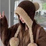 ブラウン | 帽子 ポンポン ふわもこ | shoppinggo