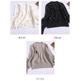 パール付きニット セーター リブ編み | shoppinggo | 詳細画像2 