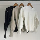 パール付きニット セーター リブ編み | shoppinggo | 詳細画像3 