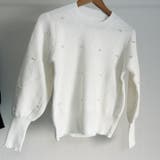 パール付きニット セーター リブ編み | shoppinggo | 詳細画像5 