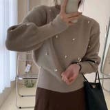 パール付きニット セーター リブ編み | shoppinggo | 詳細画像12 