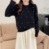 パール付きニット セーター リブ編み | shoppinggo | 詳細画像14 