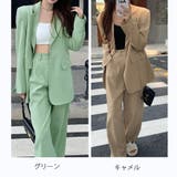 ジャケット＆ワイドパンツ 2点セット スーツ | shoppinggo | 詳細画像2 