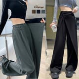 ワイドパンツ タック入り ロング丈 | shoppinggo | 詳細画像1 