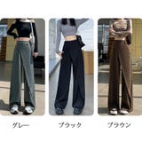 ワイドパンツ タック入り ロング丈 | shoppinggo | 詳細画像2 