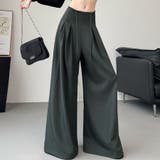 ワイドパンツ タック入り ロング丈 | shoppinggo | 詳細画像11 