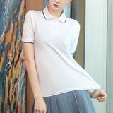 配色ライン襟付き 半袖 Tシャツ | shoppinggo | 詳細画像7 