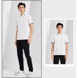 配色ライン襟付き 半袖 Tシャツ | shoppinggo | 詳細画像2