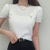 Bホワイト | 夏服 新作 サマーニットトップス | shoppinggo