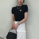 Cブラック | 夏服 新作 サマーニットトップス | shoppinggo