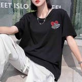 ブラック01 | Tシャツ レディース ゆるT | shoppinggo