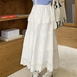 白い花柄刺繡スカート レース スカート | shoppinggo | 詳細画像9