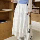 白い花柄刺繡スカート レース スカート | shoppinggo | 詳細画像10