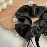 ヘアゴム リボンシュシュ パール高級感 | shoppinggo | 詳細画像4 