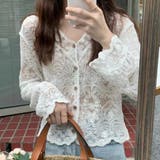 サマーカーディガン 花柄刺繡 透かし編み | shoppinggo | 詳細画像14 