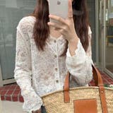 サマーカーディガン 花柄刺繡 透かし編み | shoppinggo | 詳細画像15 