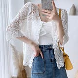 サマーカーディガン 花柄刺繡 透かし編み | shoppinggo | 詳細画像5 