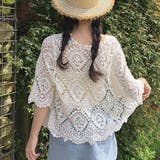 サマーカーディガン 花柄刺繡 透かし編み | shoppinggo | 詳細画像9 